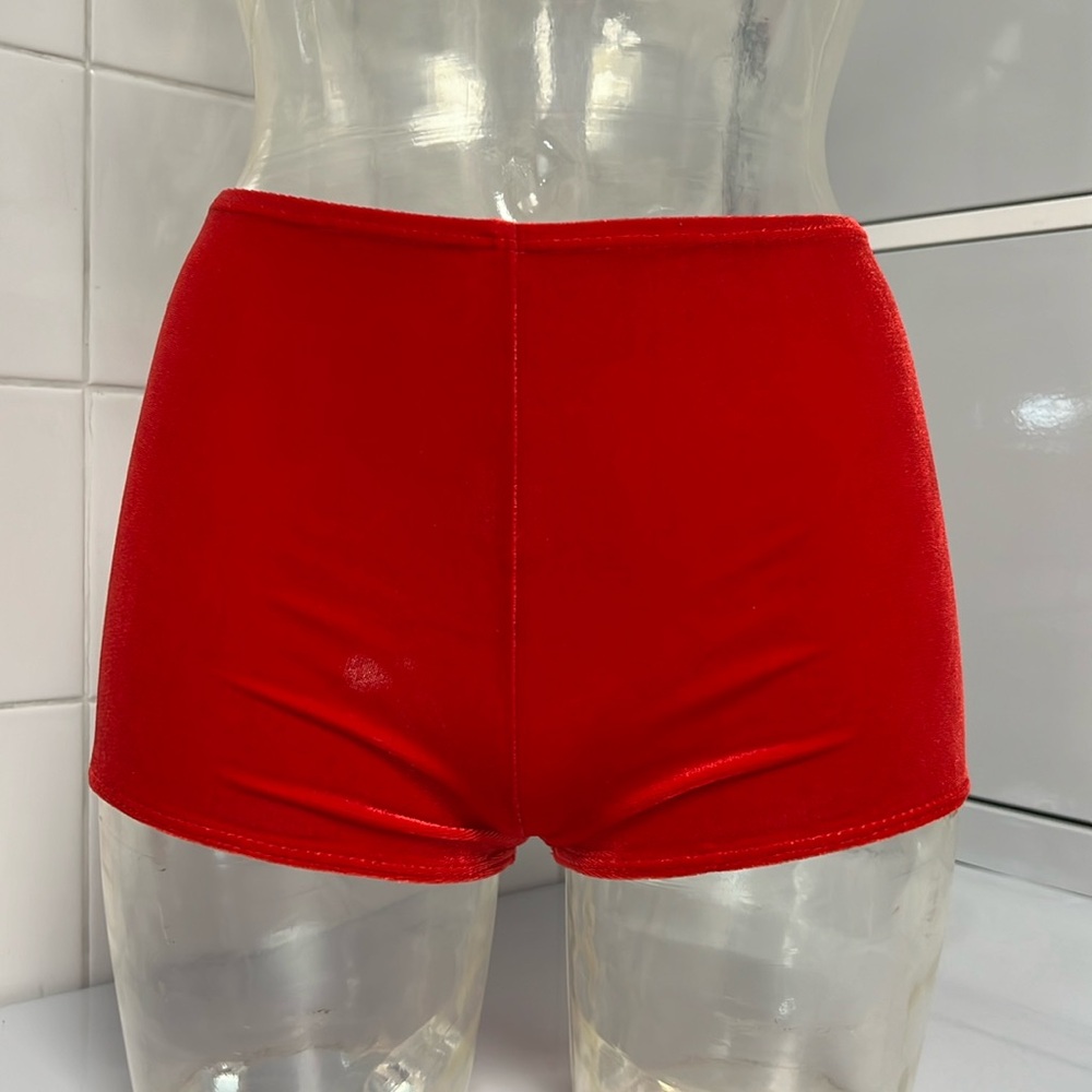 Red Velvet Boy Cut Spanks/Dance Costume Briefs. New